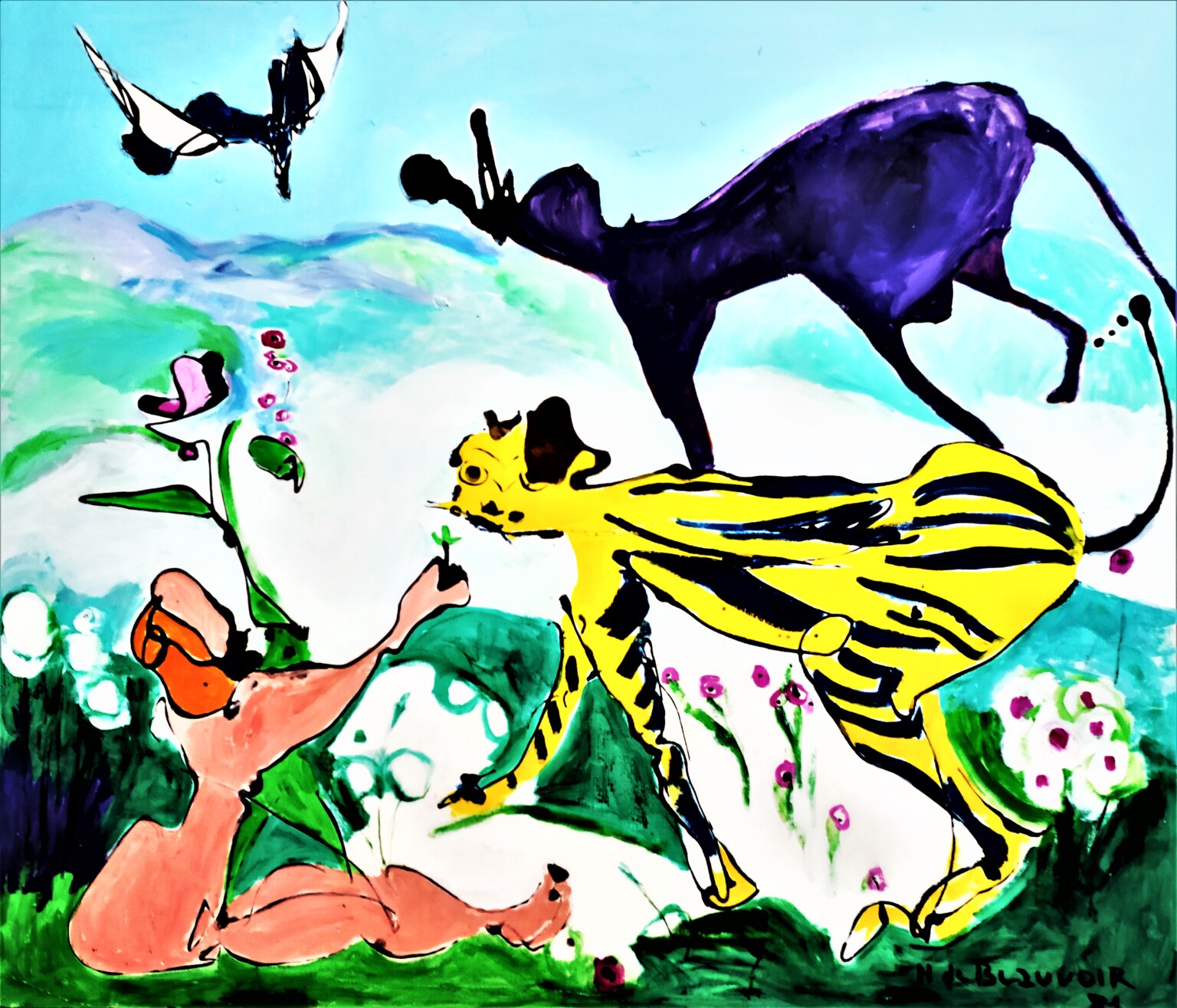 Bild des Werkes mit dem Titel: Un gros chat jaune (Eine große gelbe Katze)